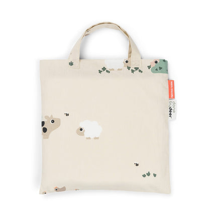 Done by Deer Dekbedovertrek Peuter Tiny Farm Beige 100X140Cm koop je bij Babywinkel
