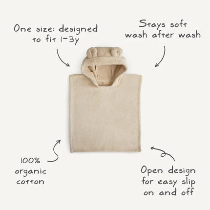 Mushie Badponcho Beer Blush koop je bij Babywinkel