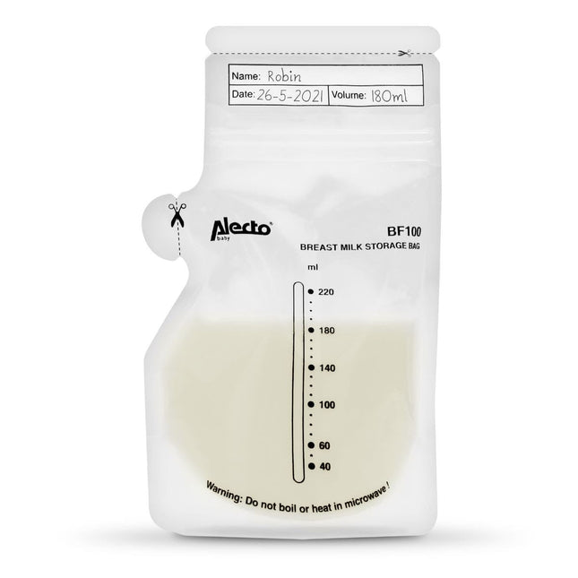 Alecto Moedermelk Bewaarzakjes 220 Ml 100 St koop je bij Babywinkel
