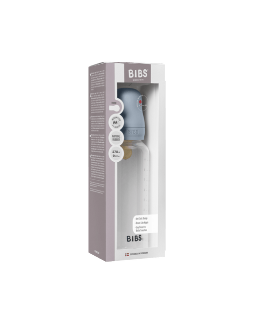 BIBS Flesspeen Rond Latex 1 Pack 270 Ml Medium Flow Baby Blue koop je bij Babywinkel