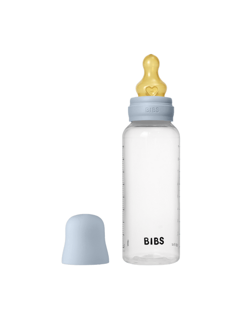 BIBS Flesspeen Rond Latex 1 Pack 270 Ml Medium Flow Baby Blue koop je bij Babywinkel