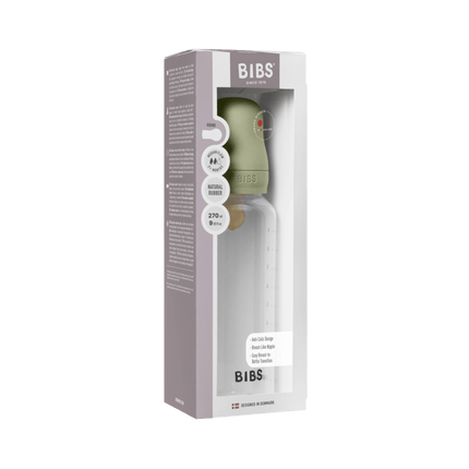BIBS Flesspeen Rond Latex 1 Pack 270 Ml Medium Flow Sage koop je bij Babywinkel