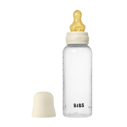 BIBS Flesspeen Rond Latex 2 Pack 270 Ml Medium Flow Ivory koop je bij Babywinkel