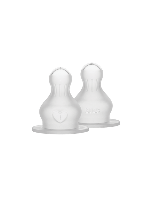 BIBS Flesspeen Rond Silicone 2St Medium Flow koop je bij Babywinkel