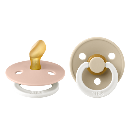BIBS Speen Maat 1 Anatomical Blush Glow/ Vanilla Glow 2St koop je bij Babywinkel