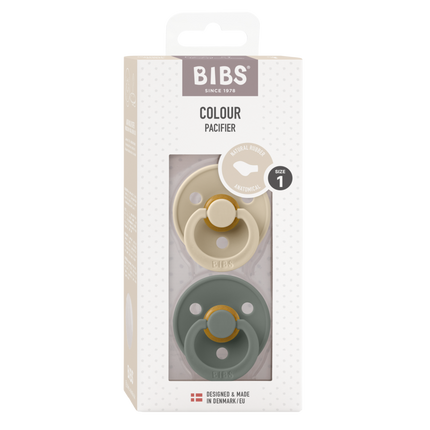 BIBS Speen Maat 1 Anatomical Vanilla/Pine 2St koop je bij Babywinkel