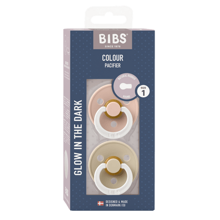 BIBS Speen Maat 1 Blush Night/Vanilla Night 2st koop je bij Babywinkel