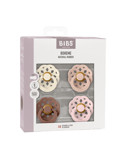 BIBS Speen Maat 1 Boheme Ivory/Blush/Woodchuck/Blossom 4St koop je bij Babywinkel