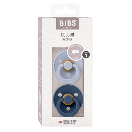 BIBS Speen Maat 1 Dusty Blue/ Steel Blue 2St koop je bij Babywinkel