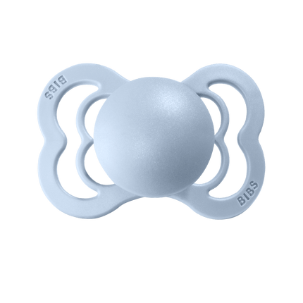 BIBS Speen Maat 1 Iron/Baby Blue Supreme Silicone 2st koop je bij Babywinkel