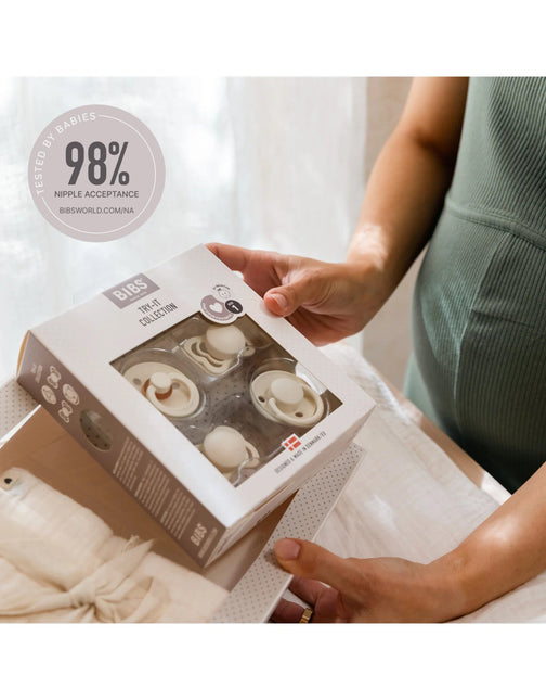 BIBS Speen Maat 1 Ivory Testpakket koop je bij Babywinkel