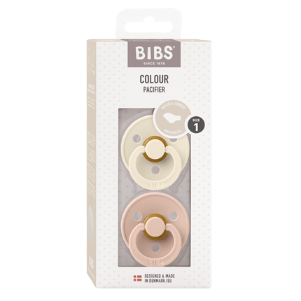 BIBS Speen Maat 1 Latex Anatomical Ivory/Blush 2st koop je bij Babywinkel