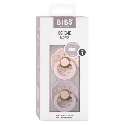 BIBS Speen Maat 1 Latex Boheme Blossom/Dusky Lilac 2st koop je bij Babywinkel