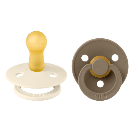 BIBS Speen Maat 1 Latex Dark Oak/Ivory 2st koop je bij Babywinkel