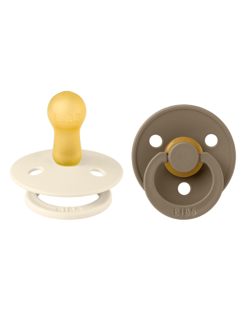 BIBS Speen Maat 1 Latex Dark Oak/Ivory 2st koop je bij Babywinkel