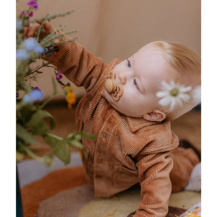 BIBS Speen Maat 1 Latex Supreme Desert Sand/Sunshine 2st koop je bij Babywinkel