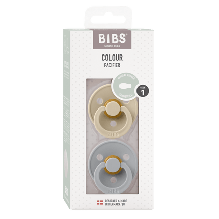 BIBS Speen Maat 1 Latex Symmetric Vanilla/Cloud 2st koop je bij Babywinkel