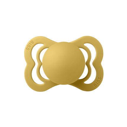 BIBS Speen Maat 1 Mustard Supreme Silicone koop je bij Babywinkel