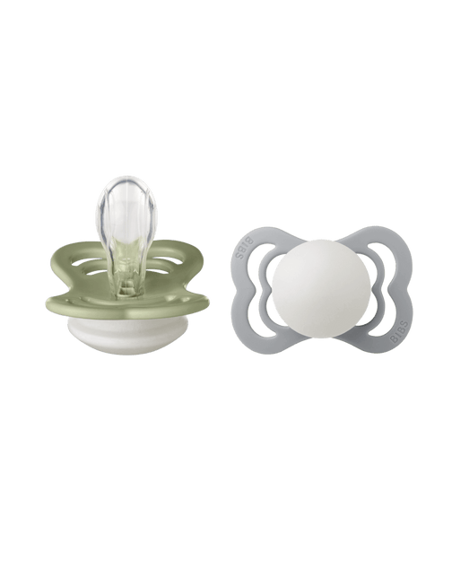 BIBS Speen Maat 1 Sage Night/Cloud Night Supreme Silicone 2st koop je bij Babywinkel