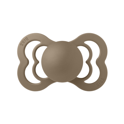 BIBS Speen Maat 1 Silicone Supreme Dark Oak koop je bij Babywinkel