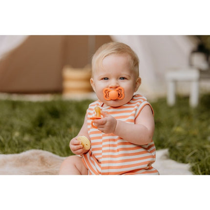 BIBS Speen Maat 1 Silicone Supreme Papaya koop je bij Babywinkel