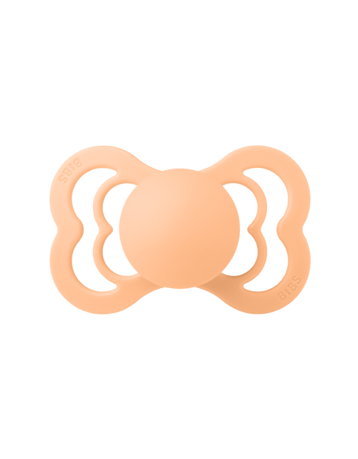 BIBS Speen Maat 1 Silicone Supreme Peach Sunset koop je bij Babywinkel