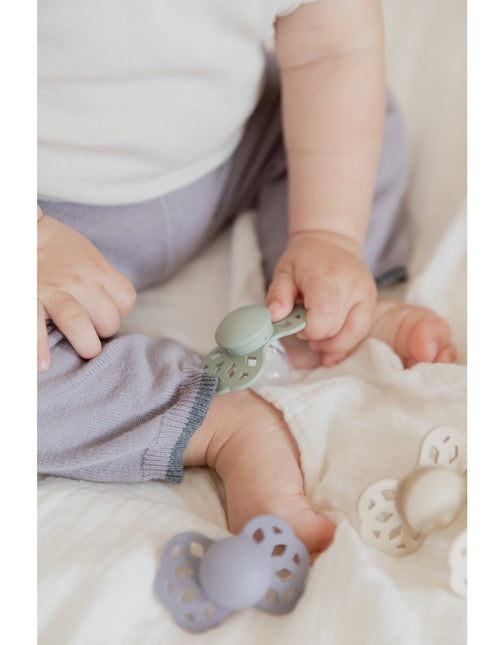 BIBS Speen Maat 1 Silicone Symmetrical Ivory/Sage 2st koop je bij Babywinkel