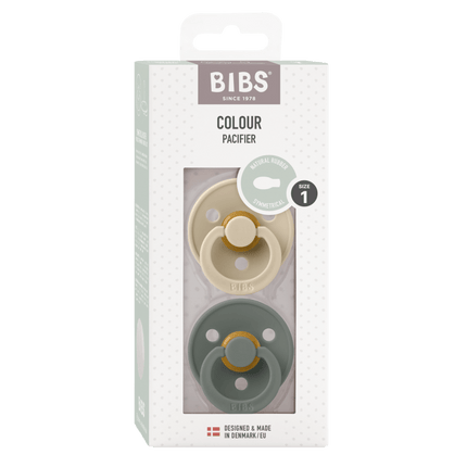 BIBS Speen Maat 1 Symmetrical Vanilla/Pine 2St koop je bij Babywinkel