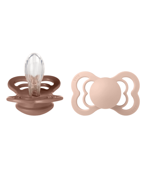 BIBS Speen Maat 1 Woodchuck/Blush Supreme Silicone 2st koop je bij Babywinkel