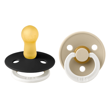 BIBS Speen Maat 2 Black Glow/Vanilla Glow 2St koop je bij Babywinkel