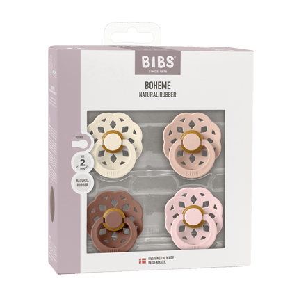 BIBS Speen Maat 2 Boheme Ivory/Blush/Woodchuck/Blossom 4St koop je bij Babywinkel