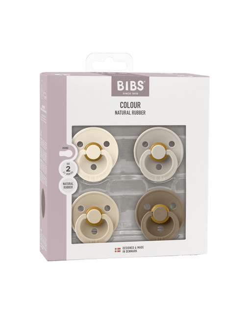 BIBS Speen Maat 2 Colour Ivory/Sand/Vanilla/Dark Oak 4St koop je bij Babywinkel