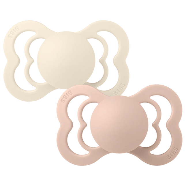 BIBS Speen Maat 2 Ivory/Blush Supreme Silicone 2st koop je bij Babywinkel