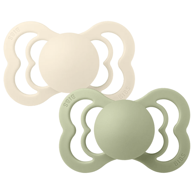 BIBS Speen Maat 2 Ivory/Sage Supreme Silicone 2st koop je bij Babywinkel