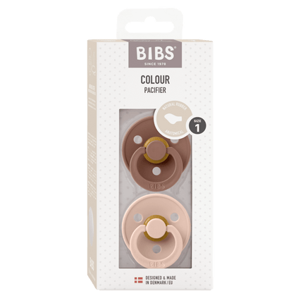 BIBS Speen Maat 2 Latex Anatomical Blush/Woodchuck 2st koop je bij Babywinkel