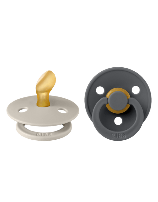 BIBS Speen Maat 2 Latex Anatomical Sand/Iron 2st koop je bij Babywinkel