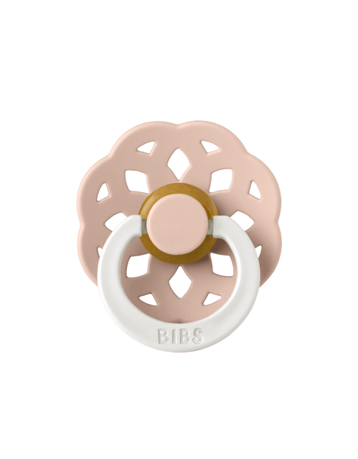 BIBS Speen Maat 2 Latex Boheme Blush GLOW koop je bij Babywinkel