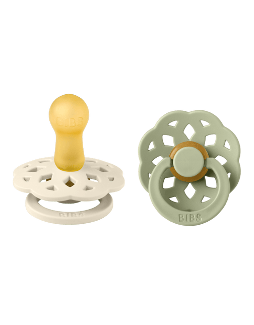 BIBS Speen Maat 2 Latex Boheme Ivory/Sage 2st koop je bij Babywinkel