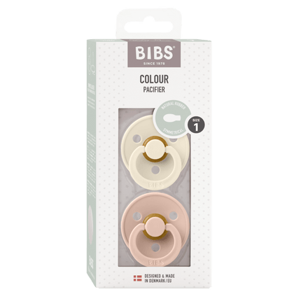 BIBS Speen Maat 2 Latex Symmetric Ivory/Blush 2st koop je bij Babywinkel