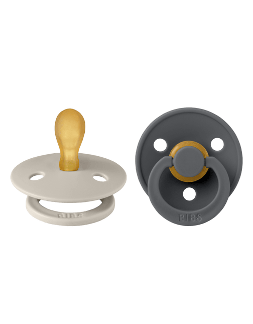 BIBS Speen Maat 2 Latex Symmetric Sand/Iron 2st koop je bij Babywinkel