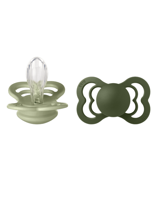 BIBS Speen Maat 2 Sage/Hunter Green Supreme Silicone 2st koop je bij Babywinkel