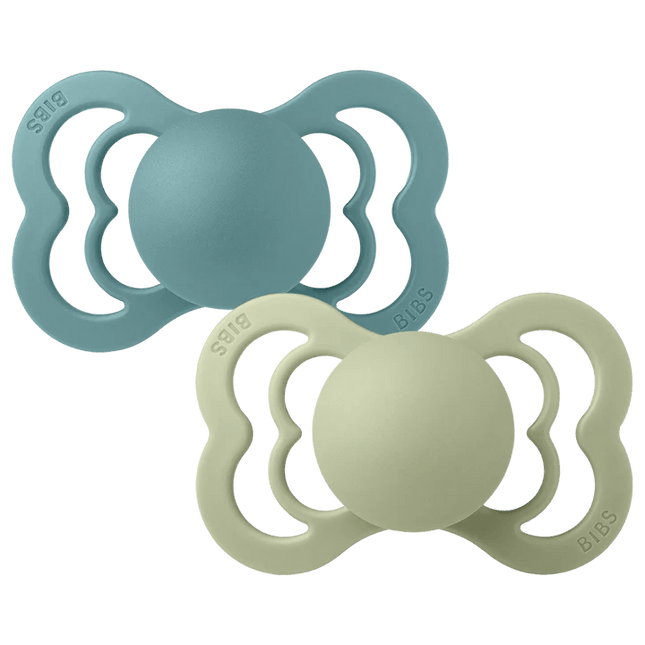 BIBS Speen Maat 2 Supreme Silicone Island Sea/Sage 2St koop je bij Babywinkel