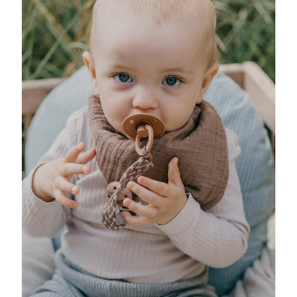 BIBS Speenkoord Dark Oak/Vanilla koop je bij Babywinkel