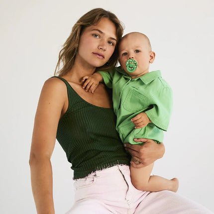 BIBS Spenen Maat 1 Pacifier Studio Colour Polka Latex Petal/Cactus 2st koop je bij Babywinkel