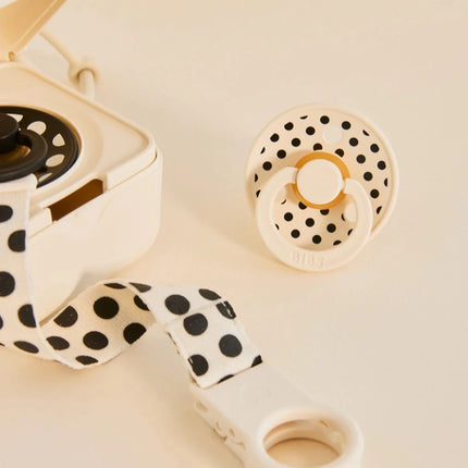 BIBS Spenen Maat 1 Studio Colour Polka Latex Ivory/Black 2st koop je bij Babywinkel