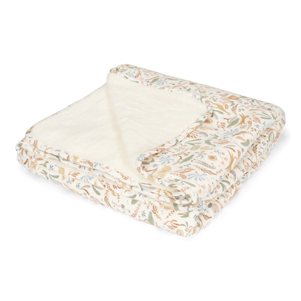 Little Dutch Spjälsängsfilt i fleece, Blooming Safari