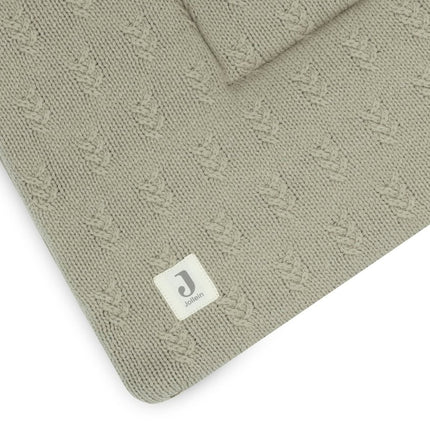 Jollein Boxkleed Grain Knit Olive Green 75X95Cm koop je bij Babywinkel