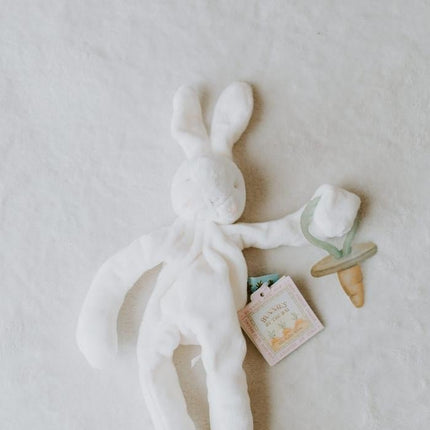 Bunnies By The Bay Knuffeldoekje Konijn Wit 25cm koop je bij Babywinkel