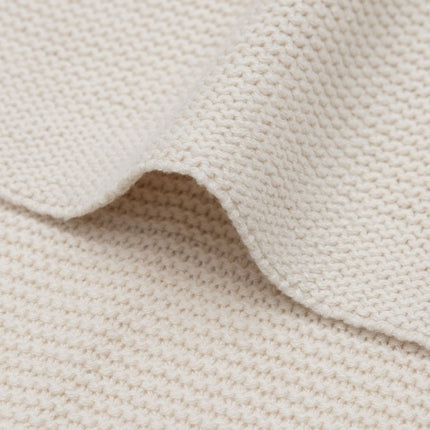Jollein Ledikantdeken Basic Knit/ Oatmeal 100X150Cm koop je bij Babywinkel