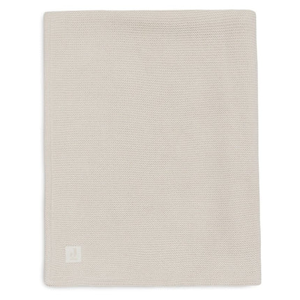 Jollein Ledikantdeken Basic Knit Oatmeal/Velvet 100X150Cm koop je bij Babywinkel